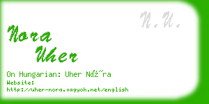 nora uher business card